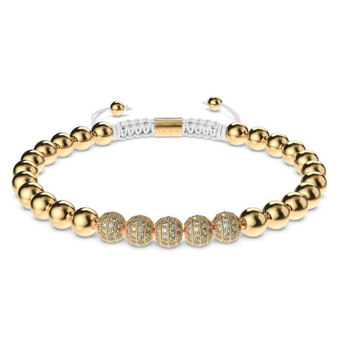 Or 18 carats | Bracelet Gala Pavé de Cristaux | Blanc